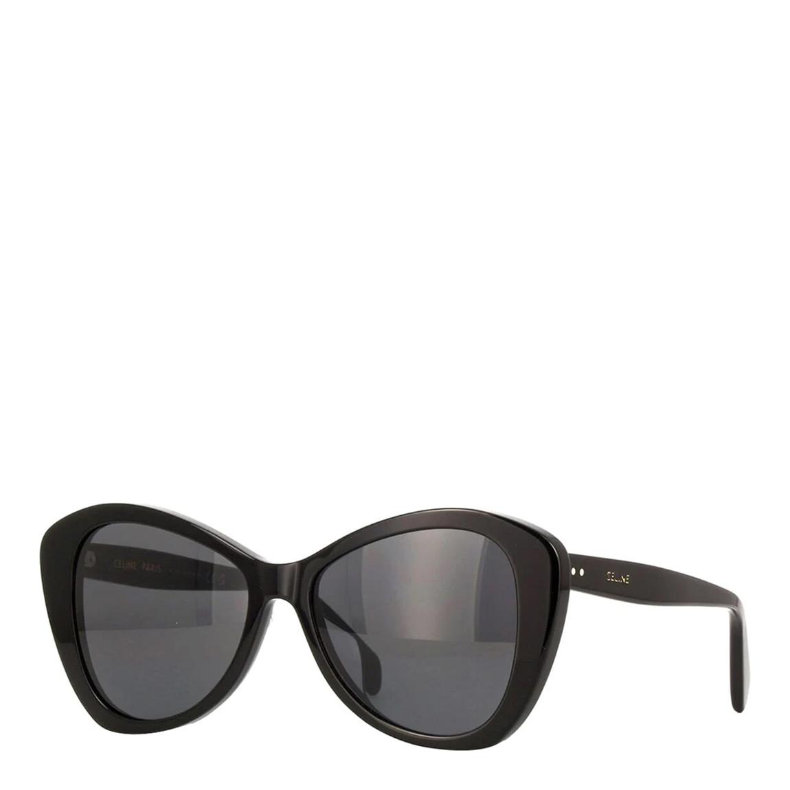 Women's Shiny Black Celine Sunglasses 55mm main product photo