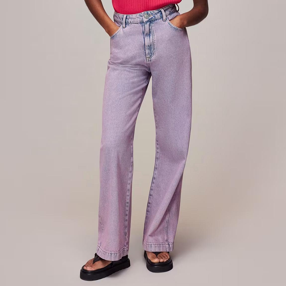 Lilac Authentic Wide Leg Jeans main product photo