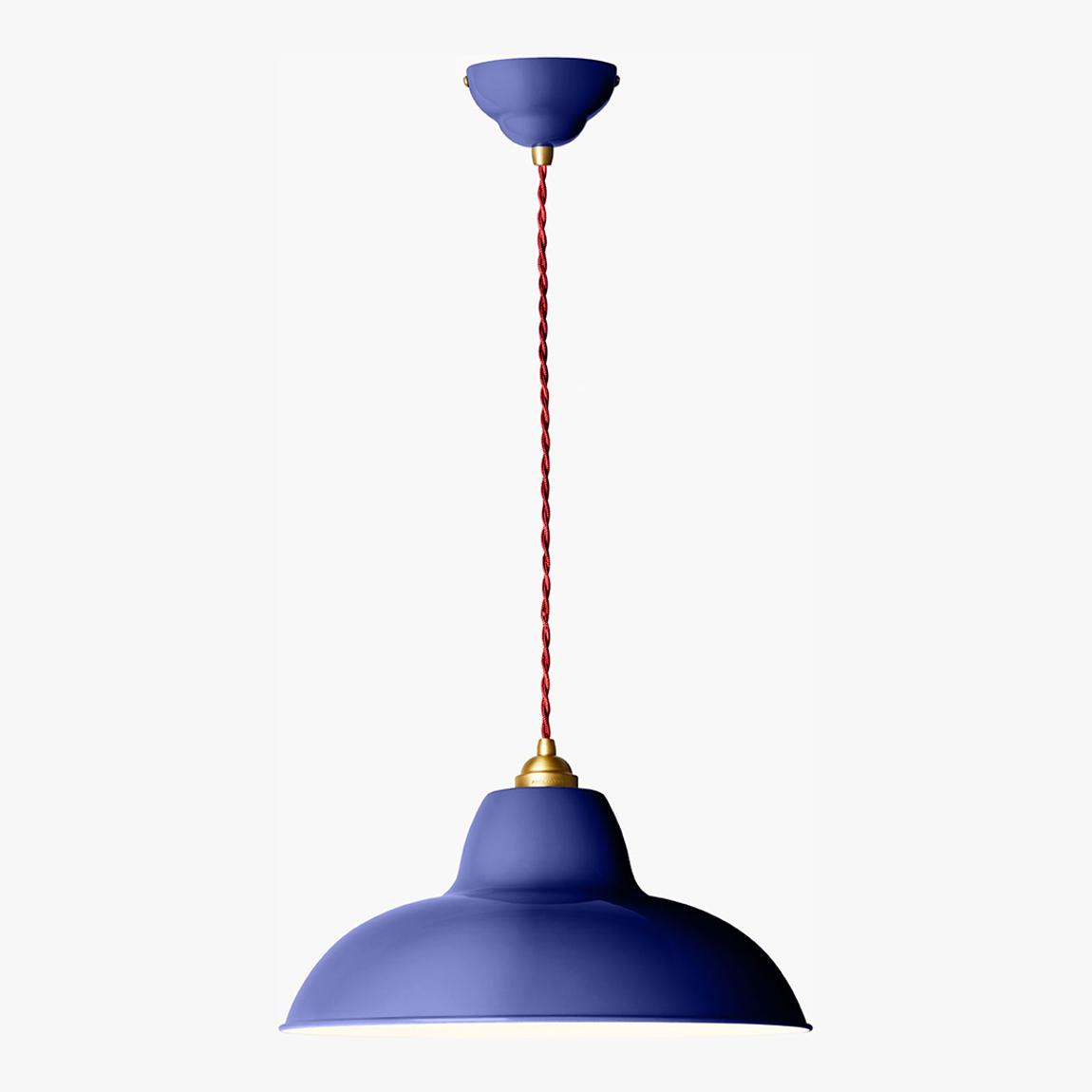 Original 1227 Brass Midi Wide Pendant, Ultramarine Blue main product photo