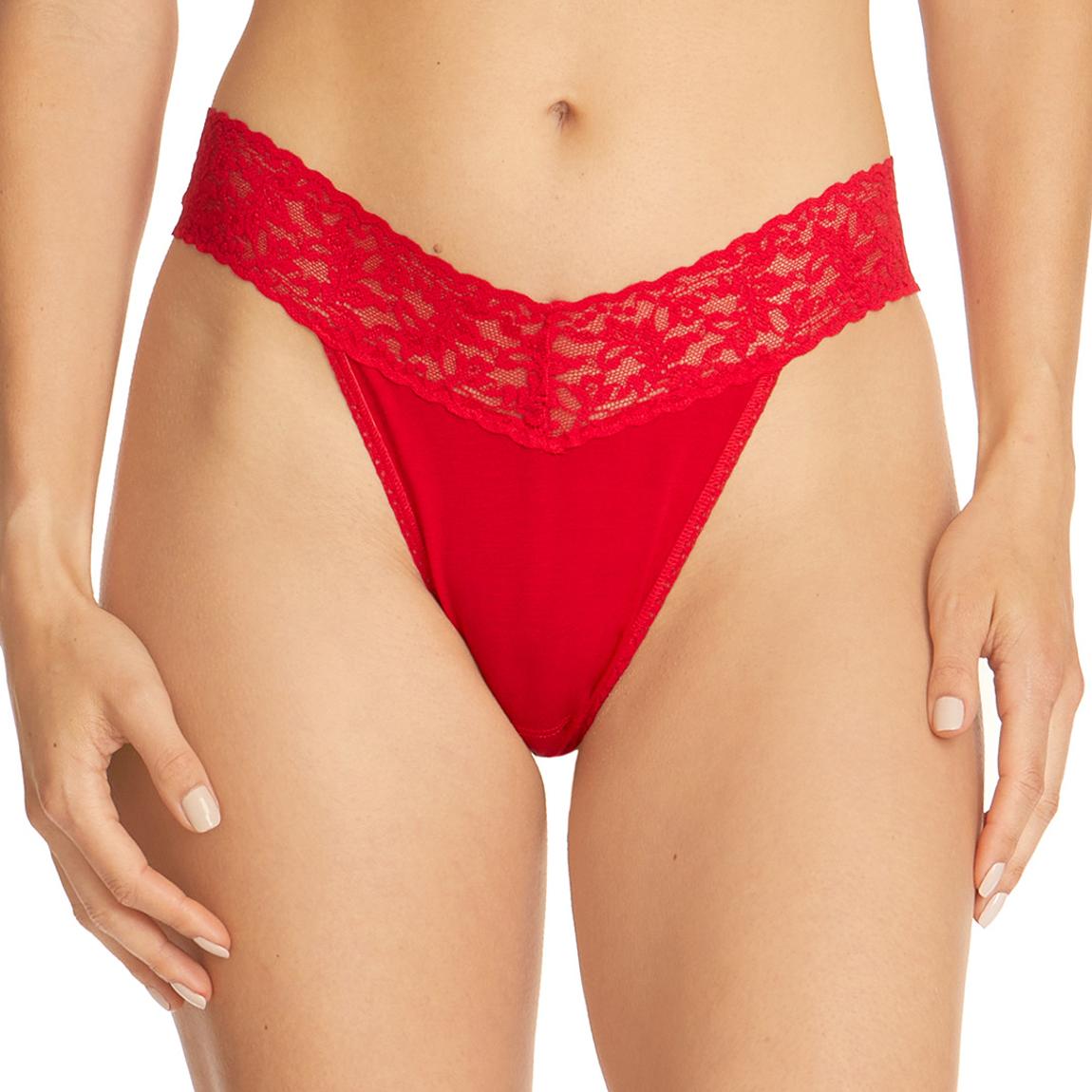 Red Supima Cotton Original Rise Thong main product photo
