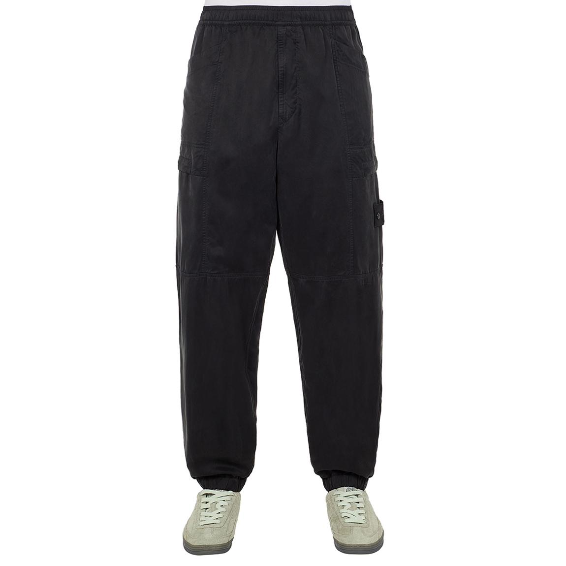 Stone Island Black Loose Fit Cargo Trousers - BrandAlley