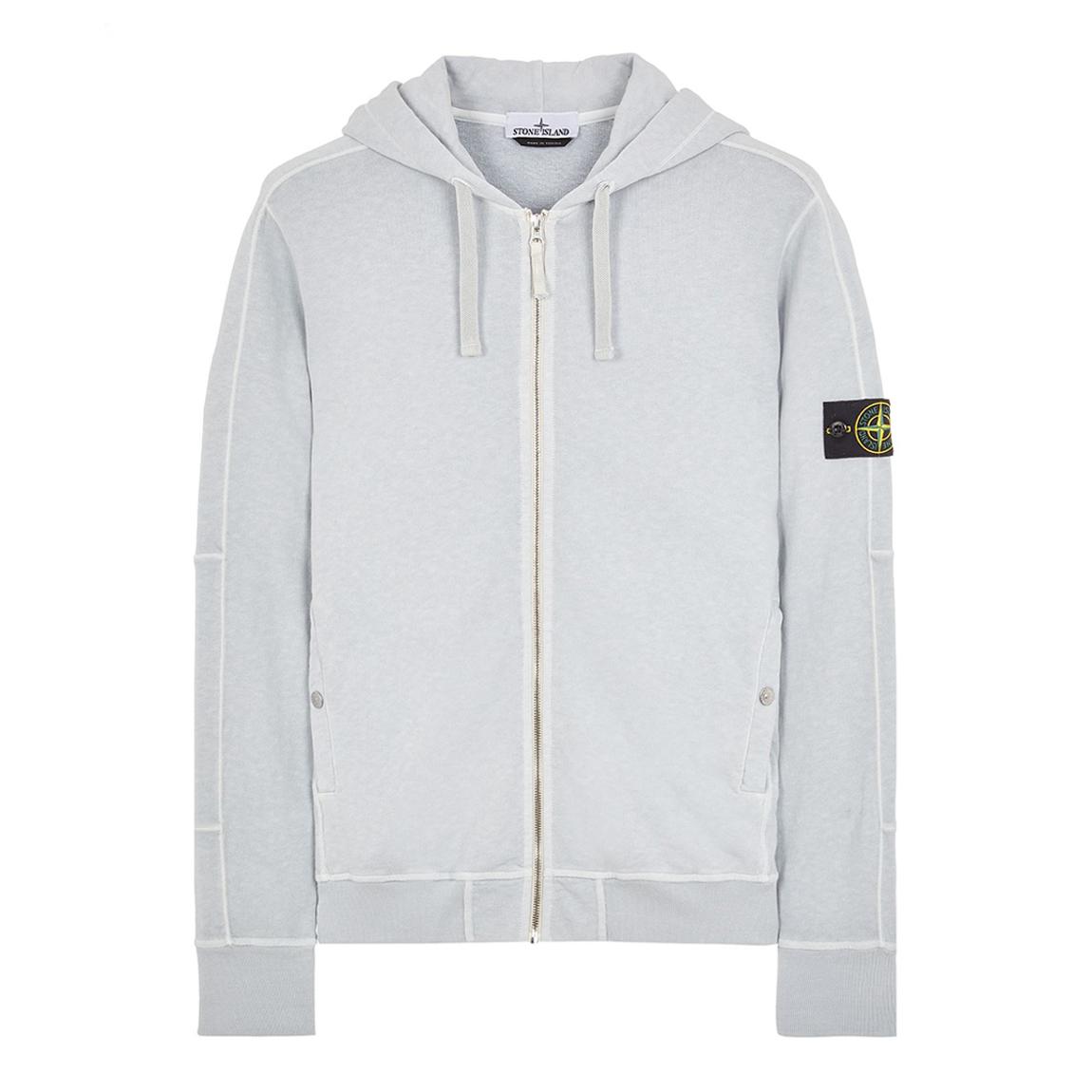 Sky Blue Cotton Zipped Hoodie main product photo