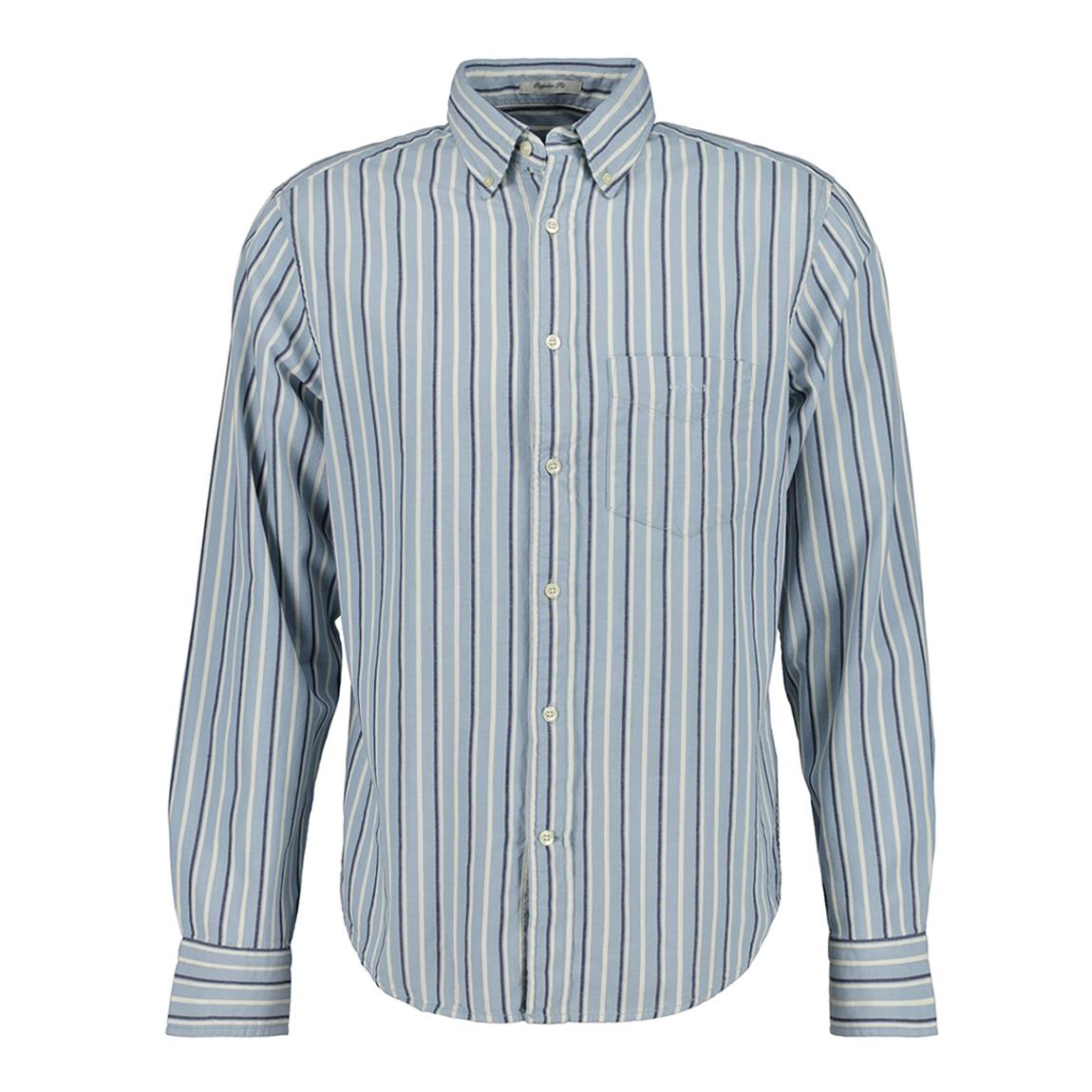 Blue Regular Dobby Striped Cotton Shirt main product photo