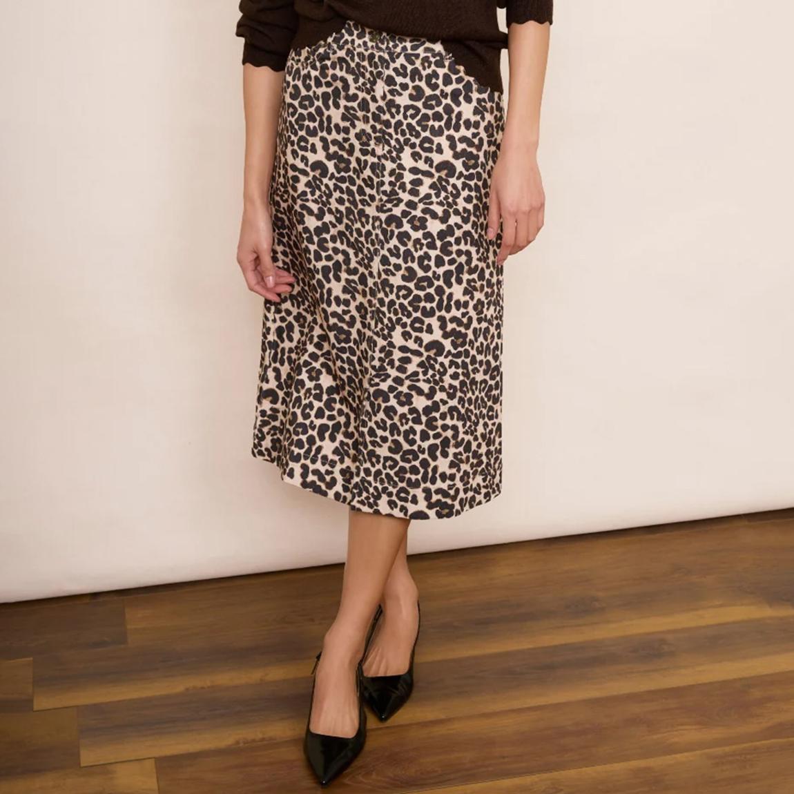 Leopard Gaia Denim Skirt main product photo