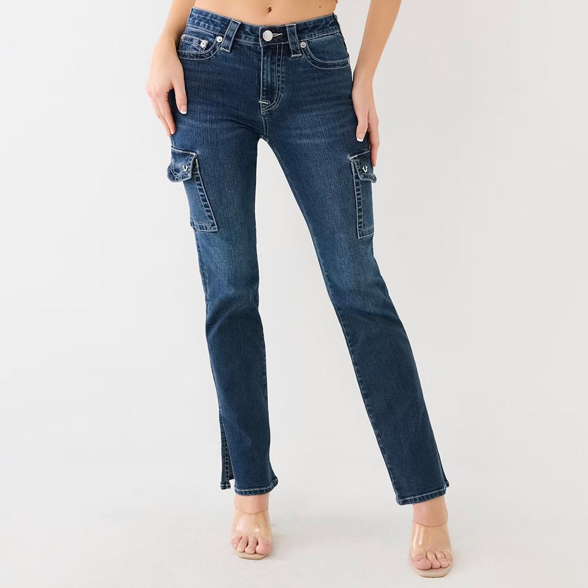 Dark Blue Stretch Cargo Jeans main product photo
