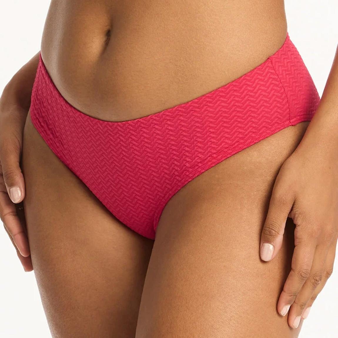 Red Nouveau Mid Bikini Bottom main product photo