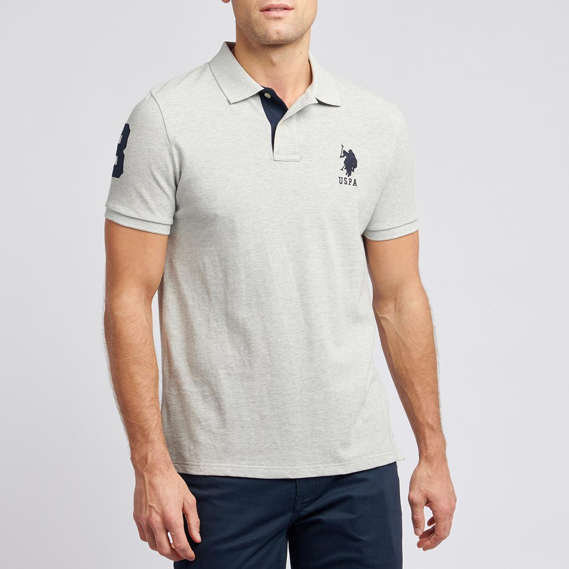 Grey Player 3 Pique Cotton Polo Shirt main product photo