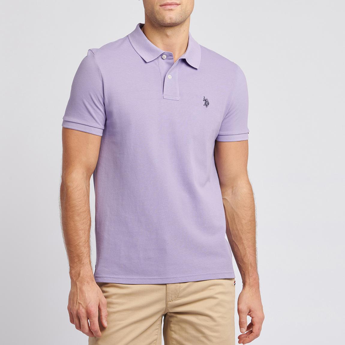 Lilac Pique Cotton Polo Shirt main product photo