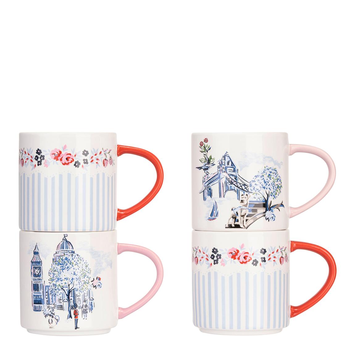 Set of 4 London Stacking Mugs main product photo