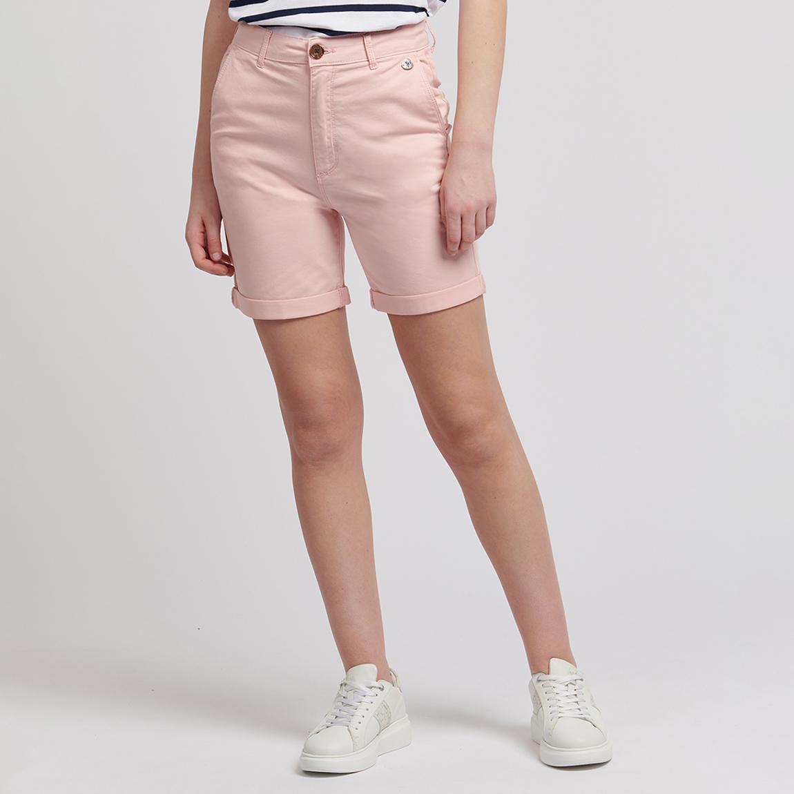 Pink Cotton Blend Chino Shorts main product photo