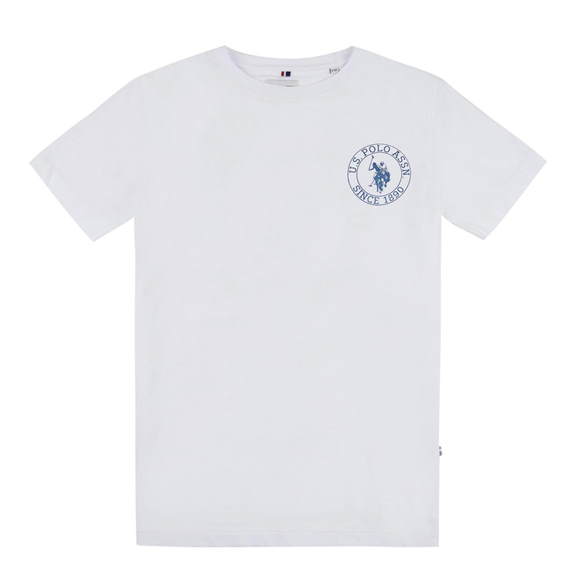 White Circle Back Print Cotton T-Shirt main product photo