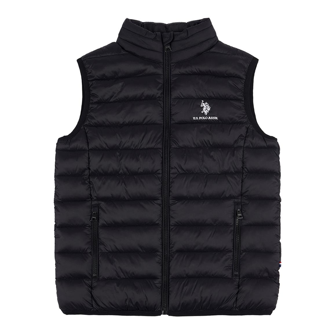 Boy's Black Bound Quilted Gilet main product photo