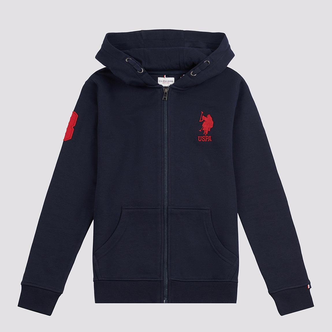 Boy's Navy Zip Up Cotton Hoodie main product photo