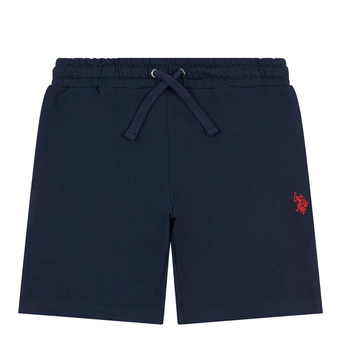 Boy's Navy Drawstring Cotton Shorts main product photo