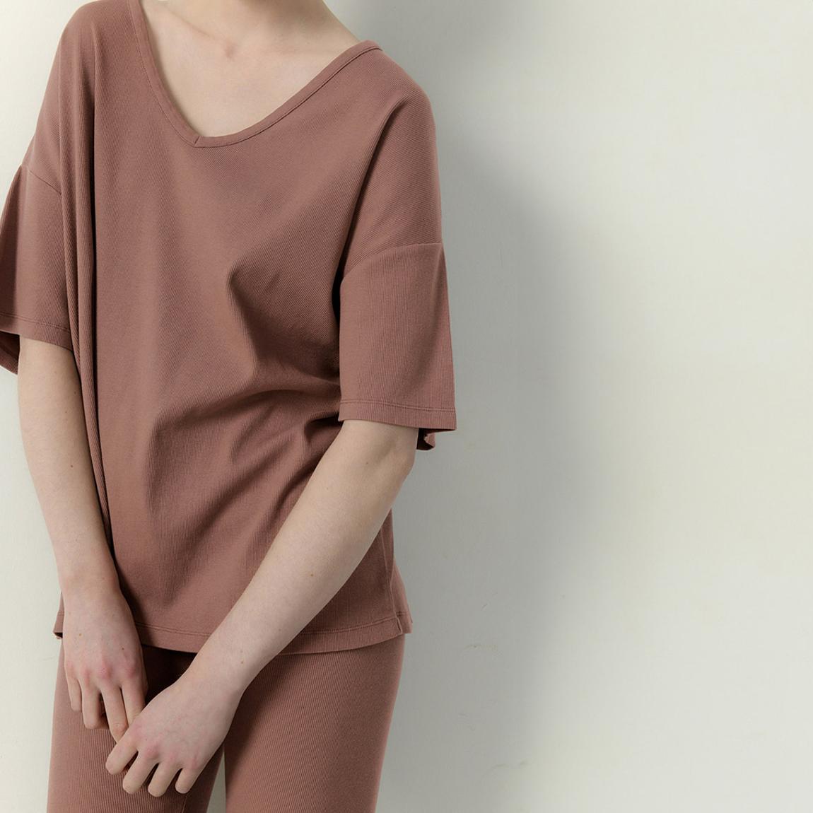 Brown Zelym Cotton Blend T-Shirt main product photo