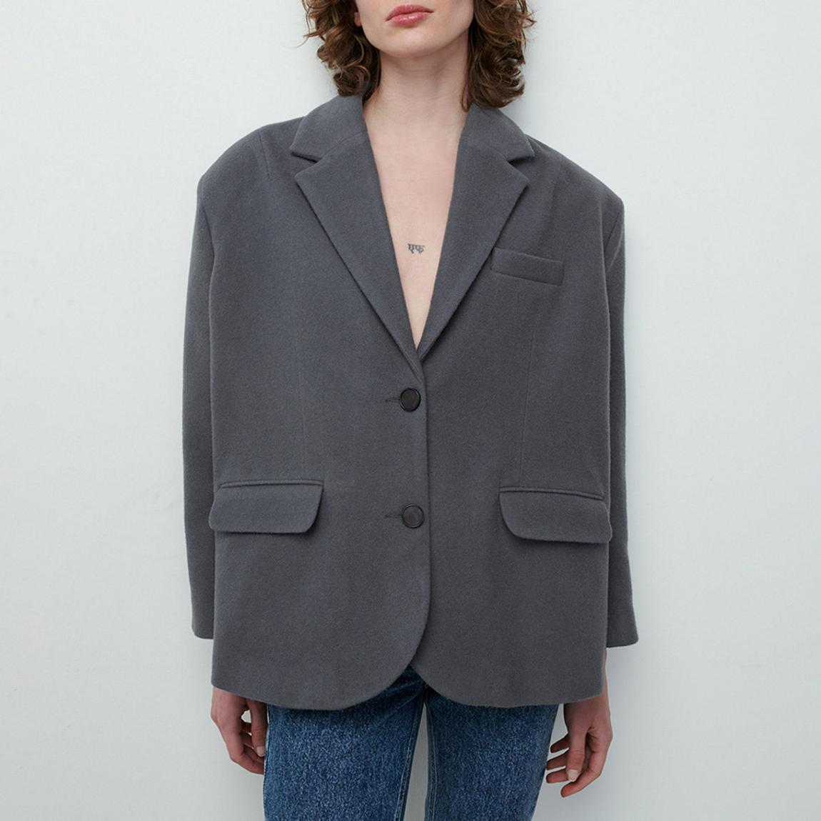 Grey Soktown Wool Blend Blazer main product photo
