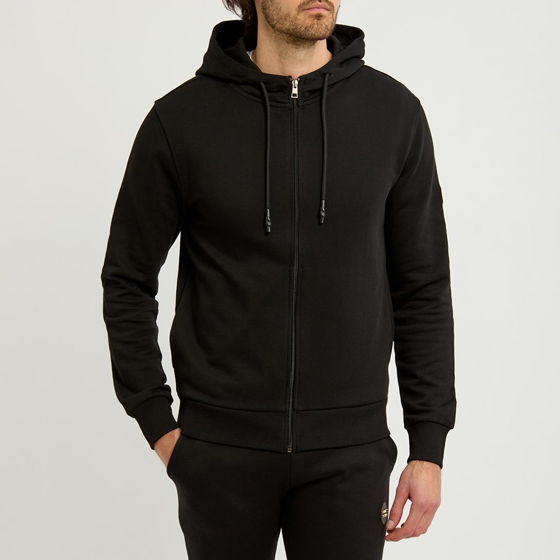 Black Zipped Hoodie main product photo