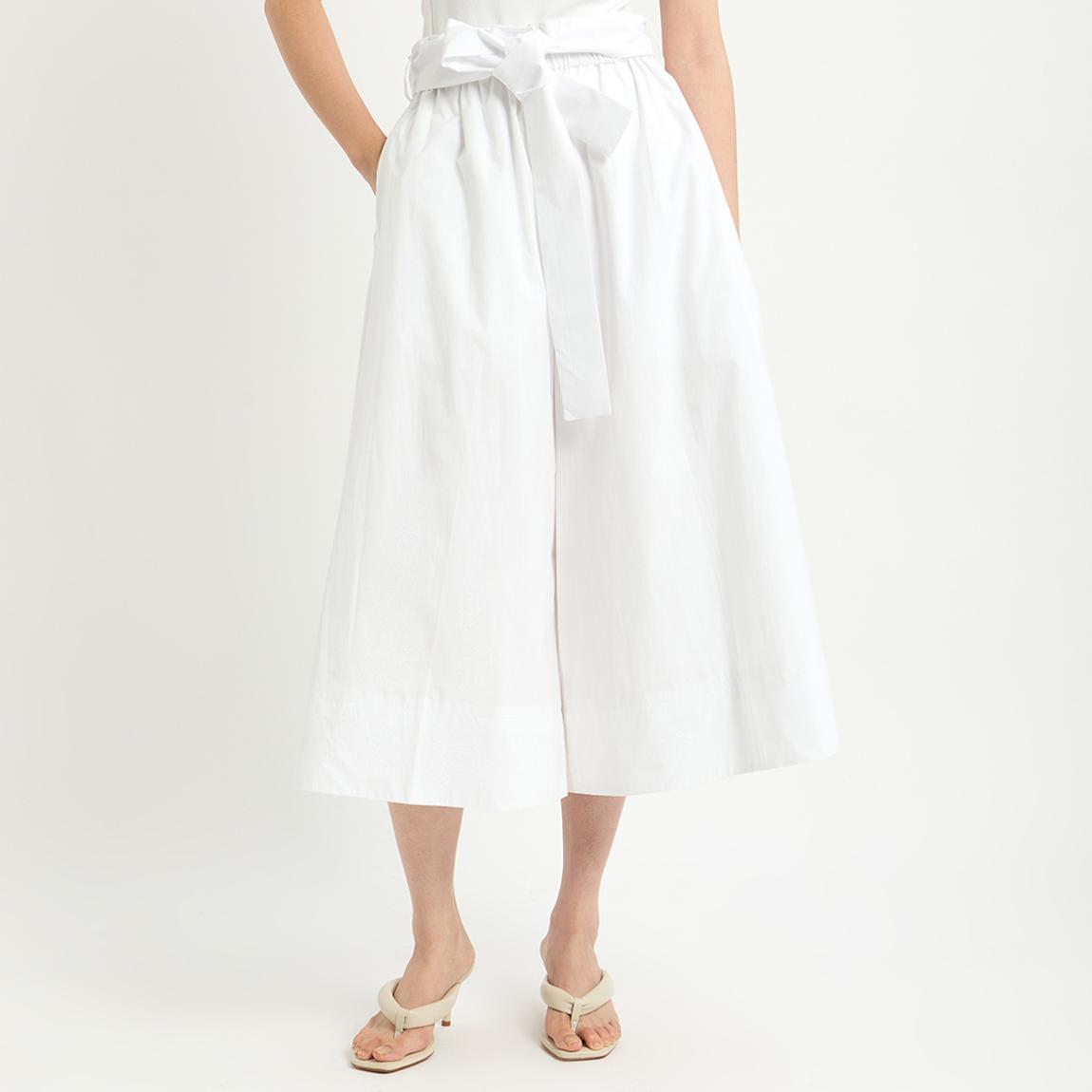 White Genmi Cotton Culottes main product photo