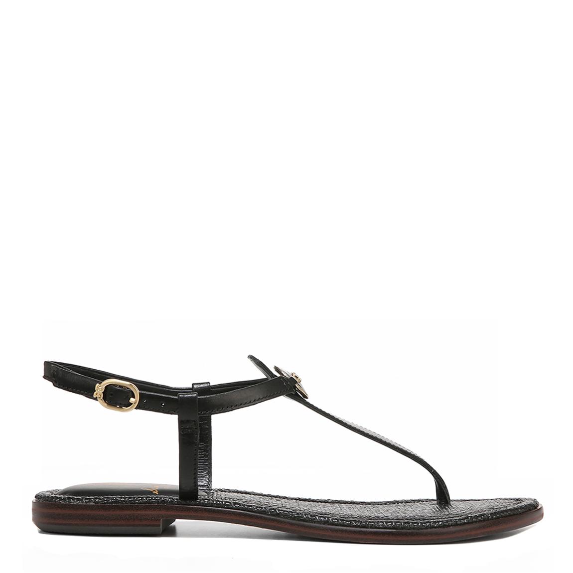 Black Gigi Signet Flat Sandal main product photo