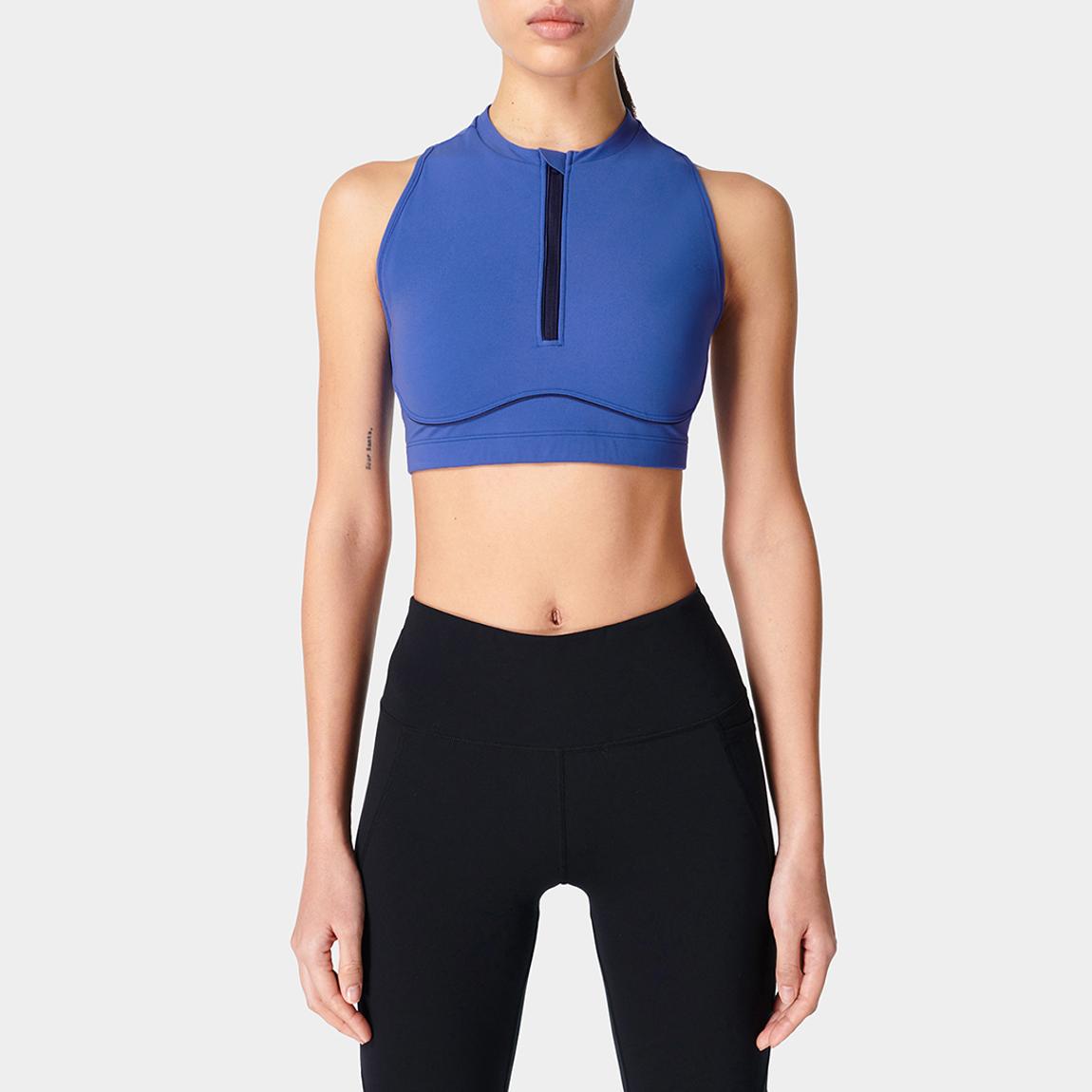 Blue Power Contour Zip Bra main product photo