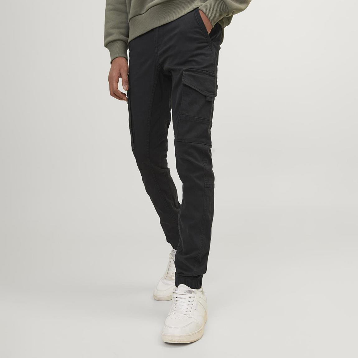 Black Cargo Cotton Blend Trousers main product photo