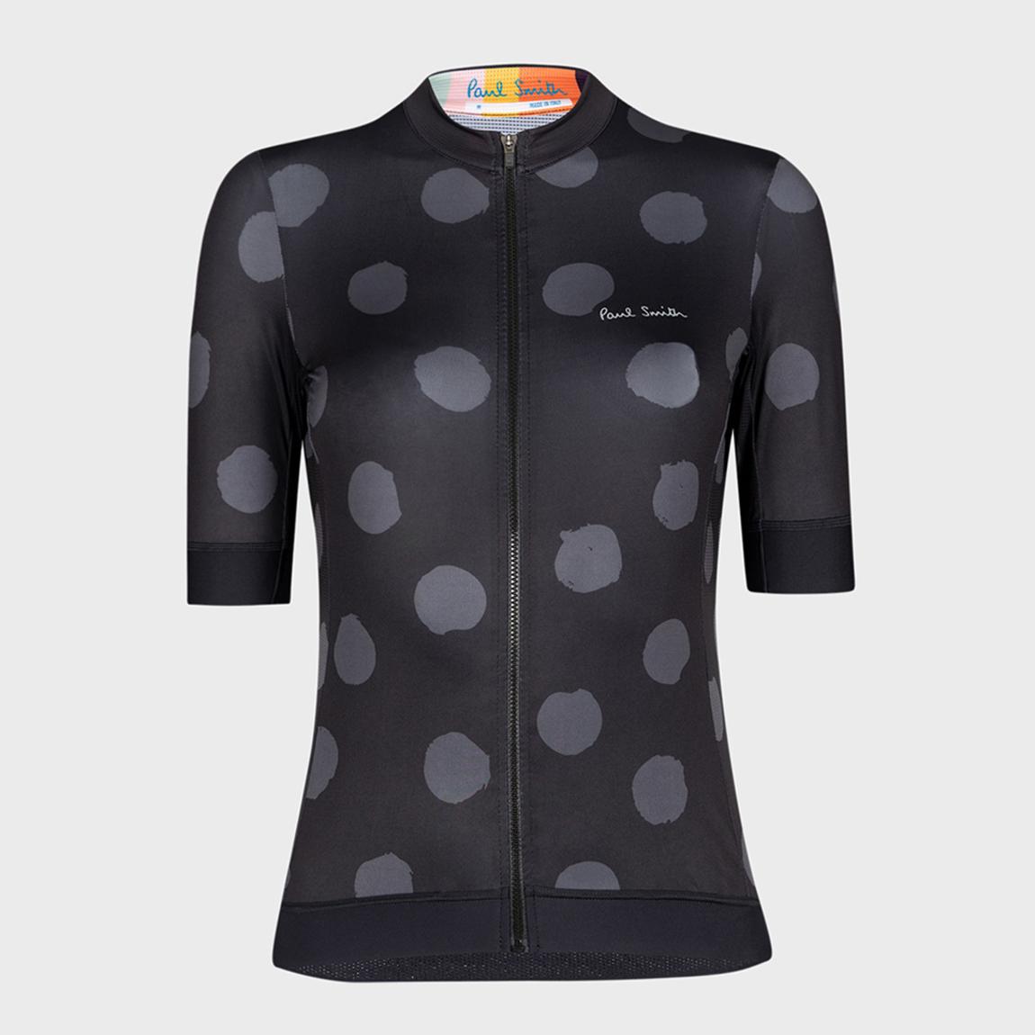 Black Polka Dot Cycle Jersey main product photo