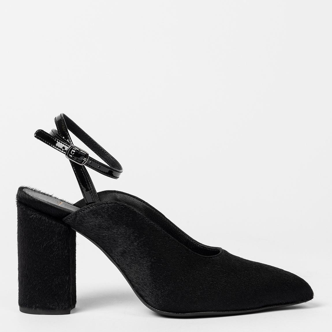 Black Saffron Leather Heels main product photo