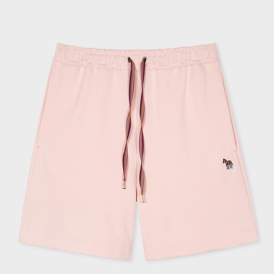 Pale Pink Zebra Cotton Shorts main product photo