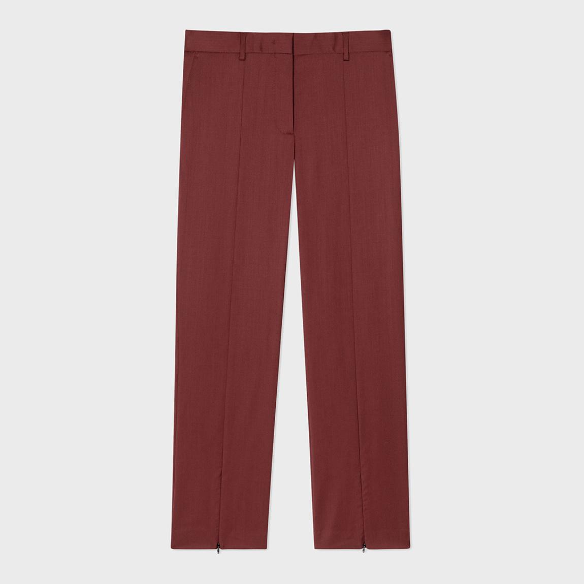 Red Slit Hem Trousers main product photo