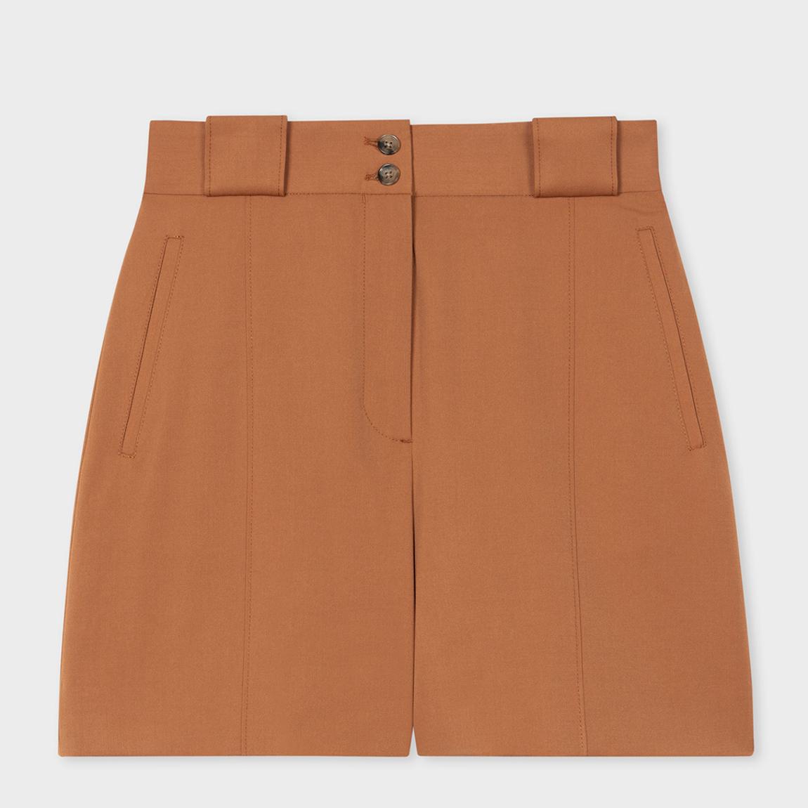 Tan Wool Blend Shorts main product photo