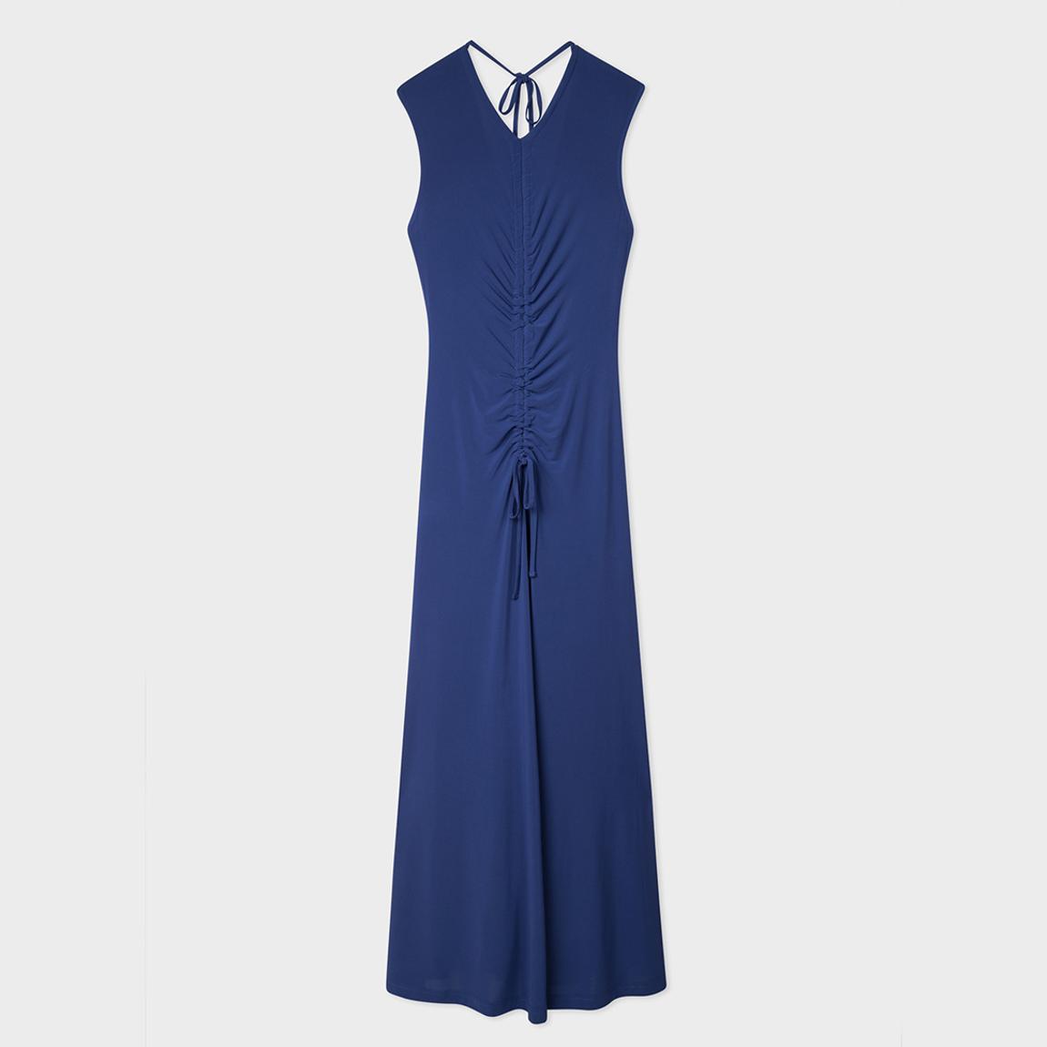Blue V-Neck Midi Dress main product photo