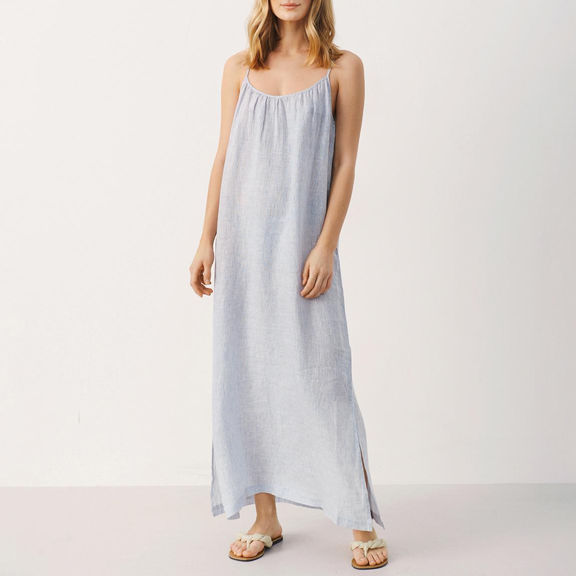 Blue Linen Alexiane Dress main product photo