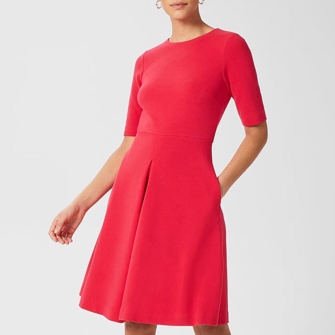 Coral Lexia Jersey Cotton Blend Dress main product photo