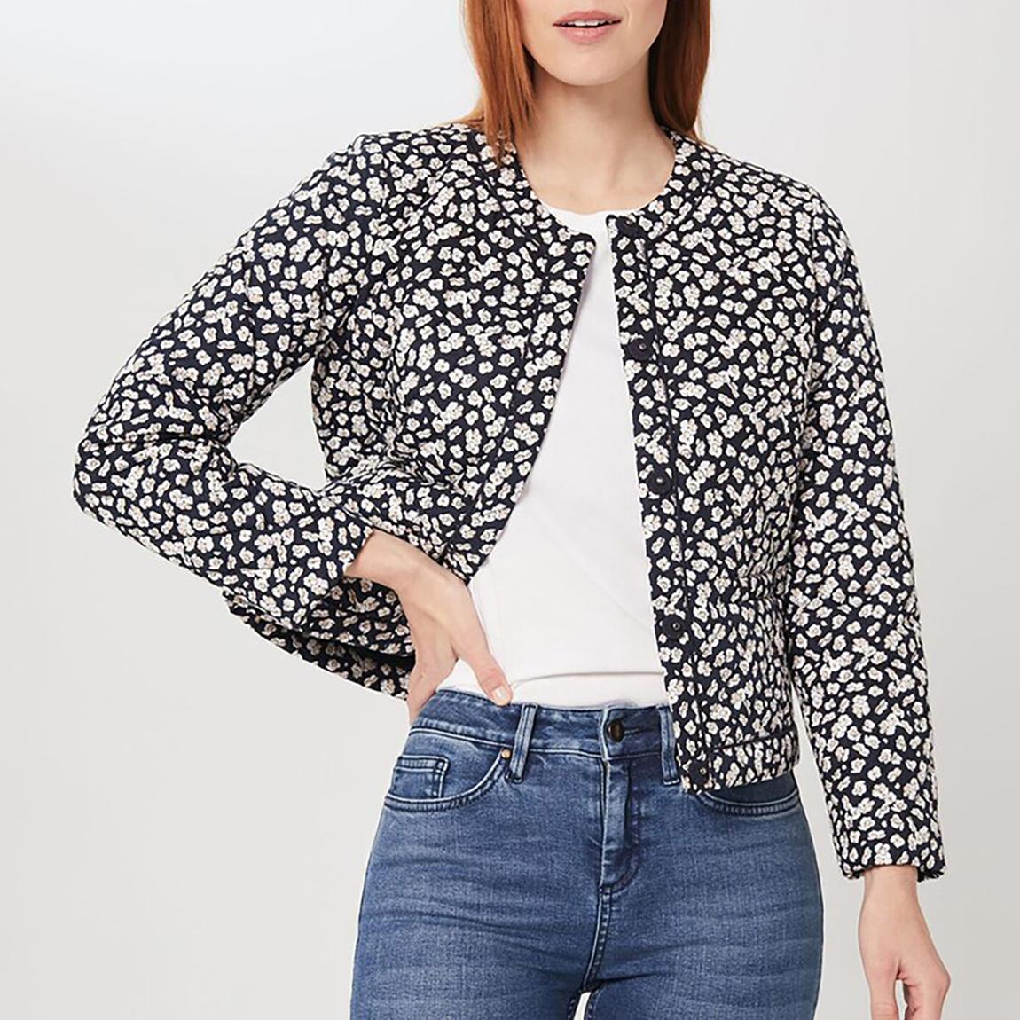 Navy Adina Quilted Cotton Blend Jacket main product photo