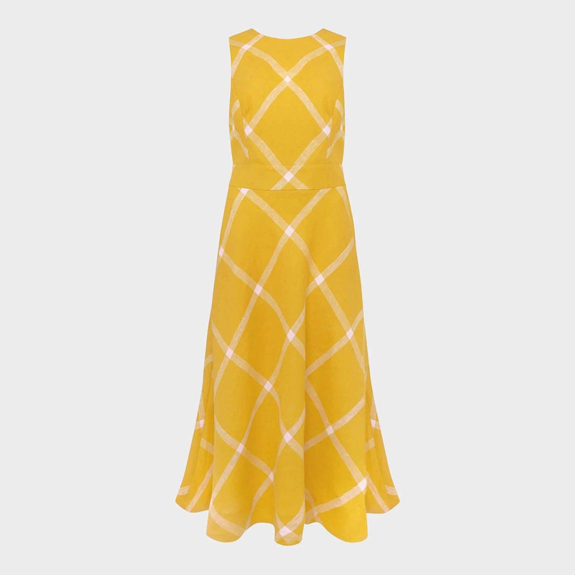 Yellow Lydia Linen Dress main product photo