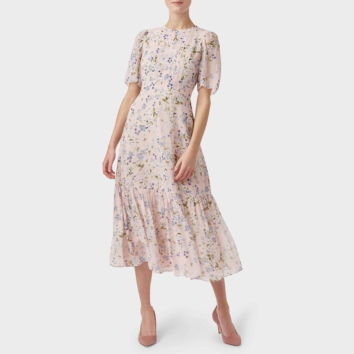 Pale Pink Silk Blossom Dress main product photo