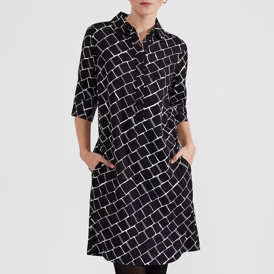 Navy Printed Marciella Dress main product photo