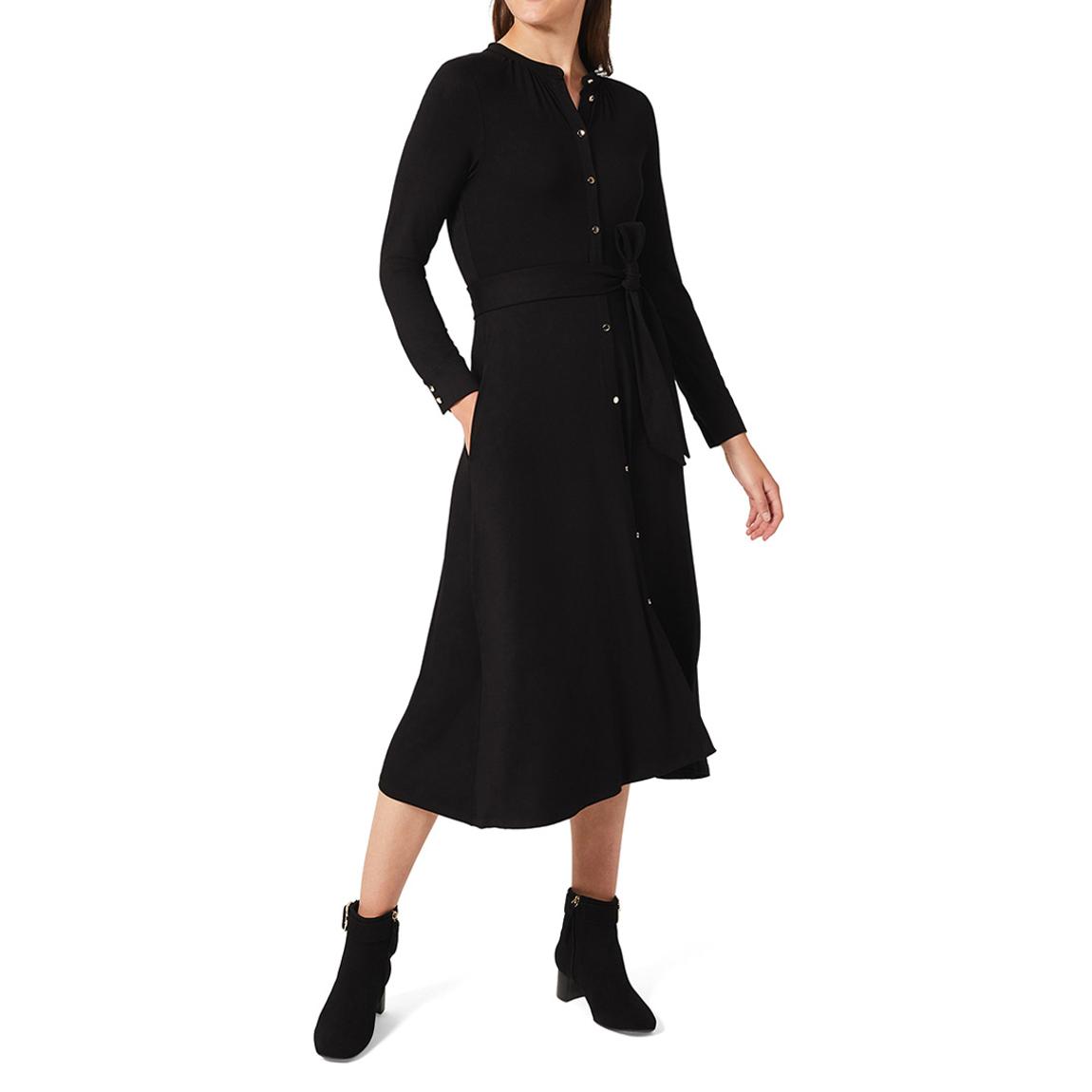 Black Marta Button Down Dress main product photo