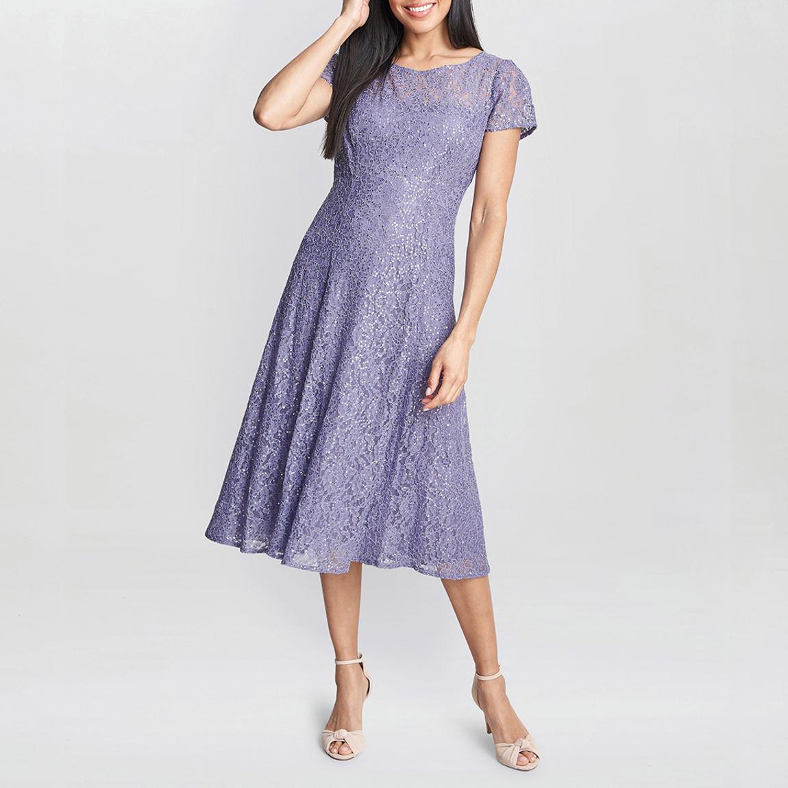 Lilac Genny Cap Sleeve Midi Length main product photo