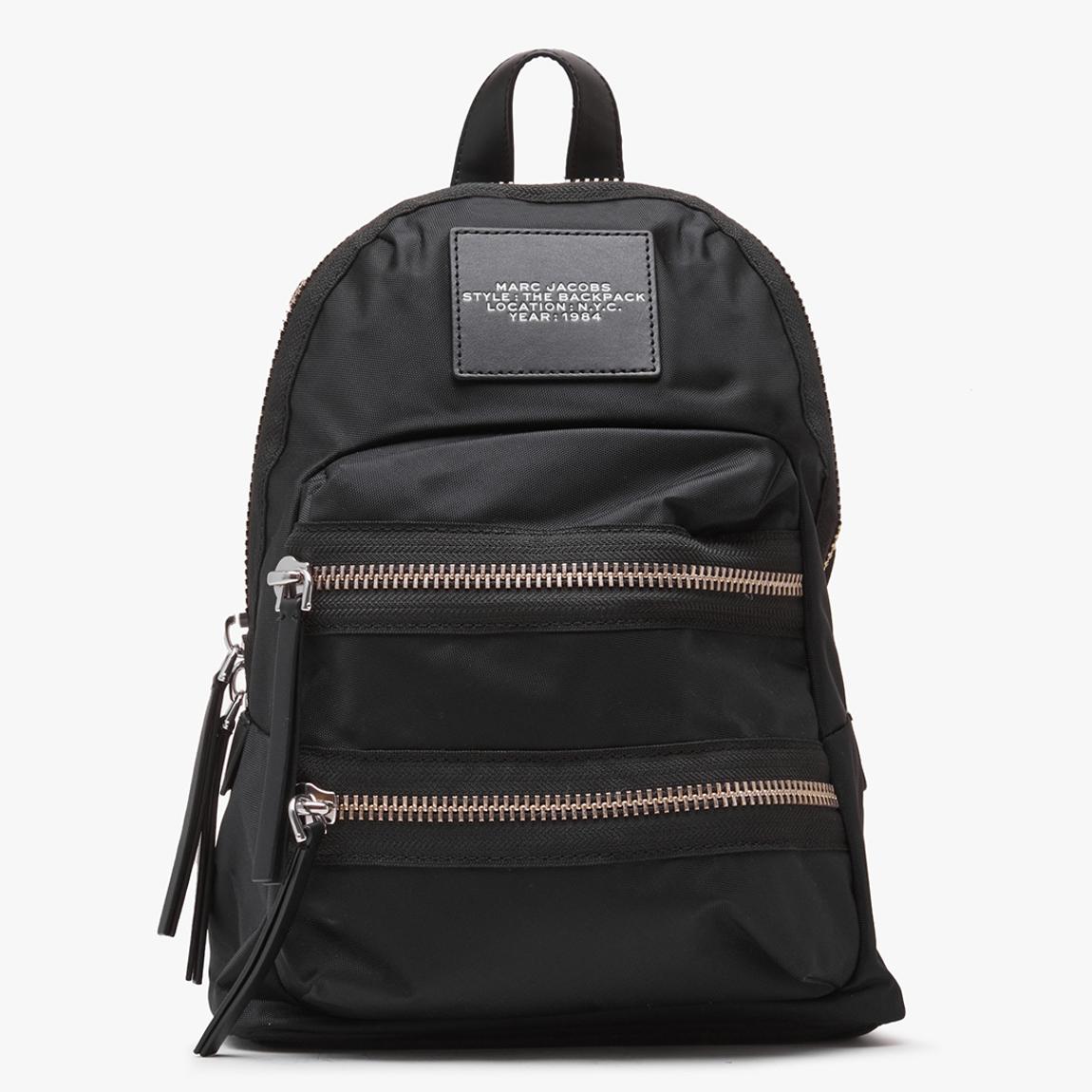 Black The Biker Nylon Large Backpack main product photo