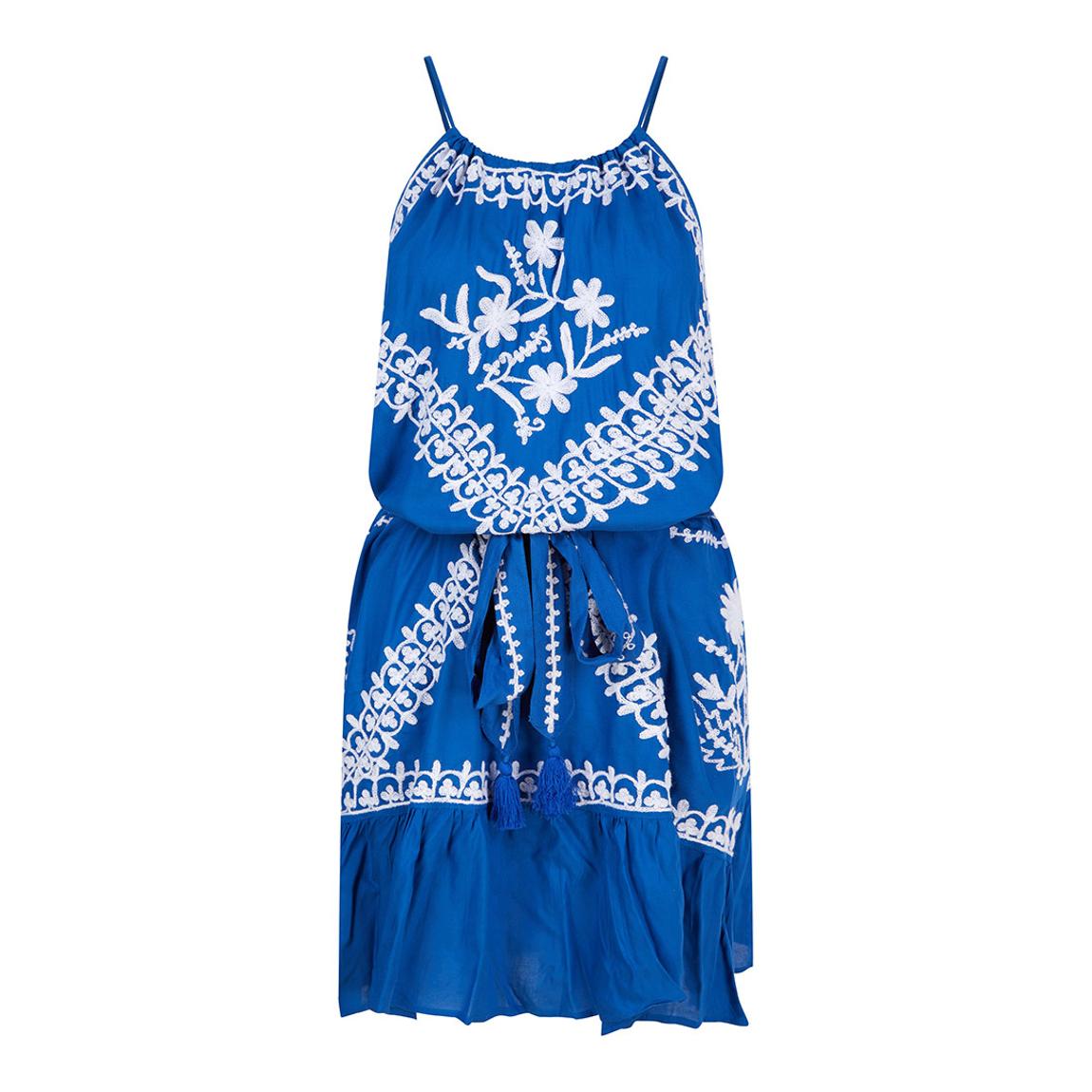Cobalt Blue Poppy Mini Dress main product photo