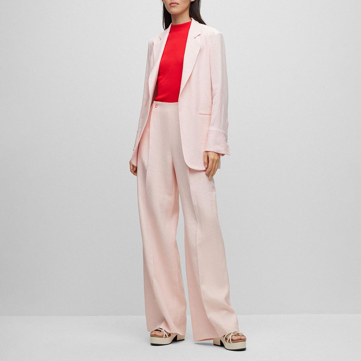 Pink Jodhi Linen Blend Blazer main product photo