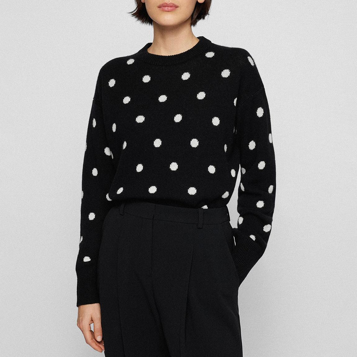 Black Finleigh Polka Dot Cashmere Jumper main product photo
