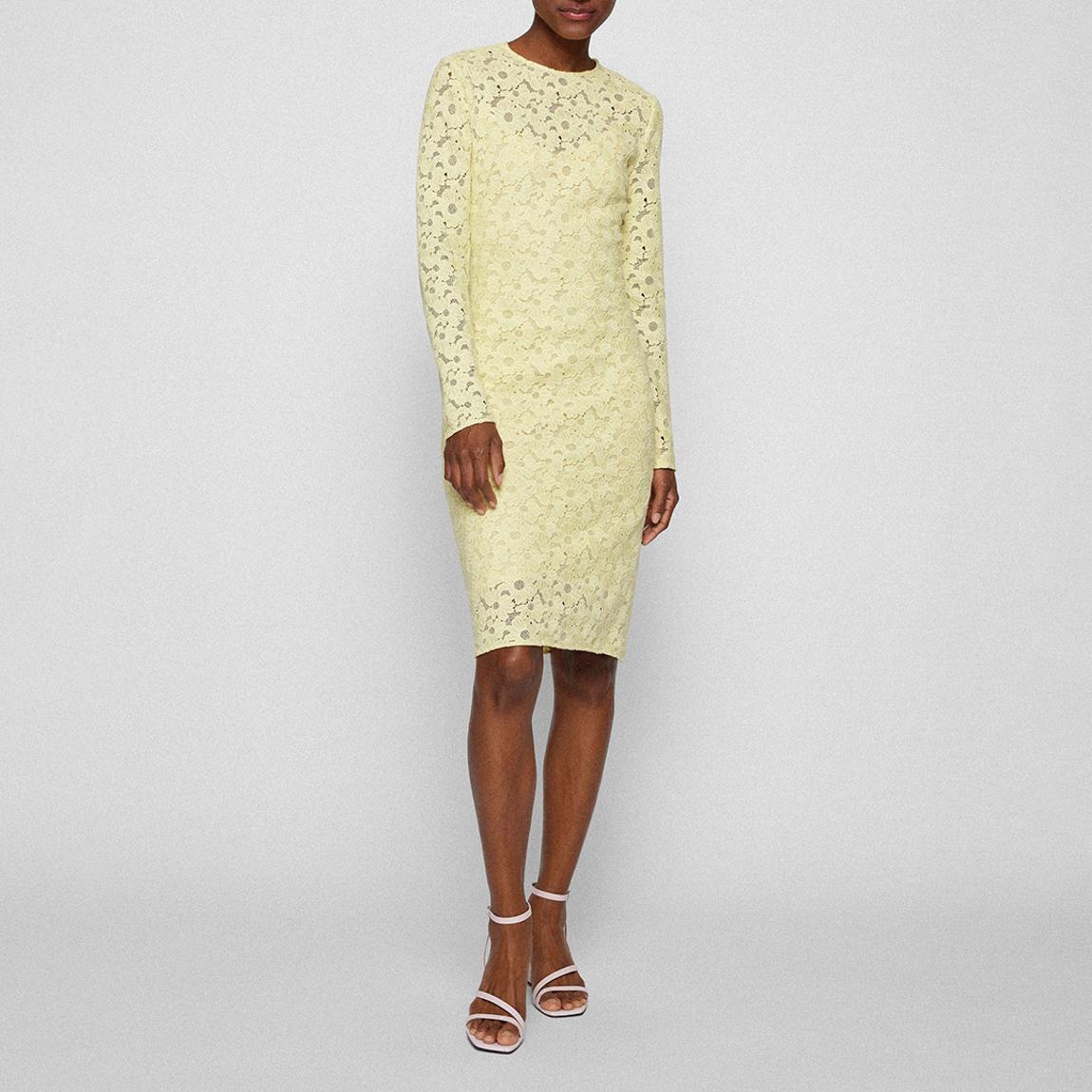 Yellow Drealina Cotton Blend Mini Dress main product photo