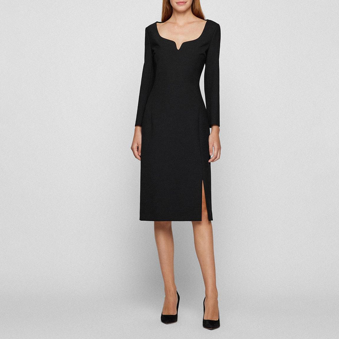 Black Dihera Cotton Blend Midi Dress main product photo
