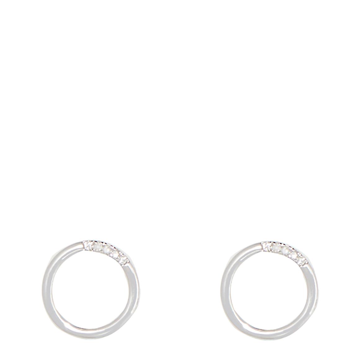 White Gold Cercle Diamond Earrings main product photo