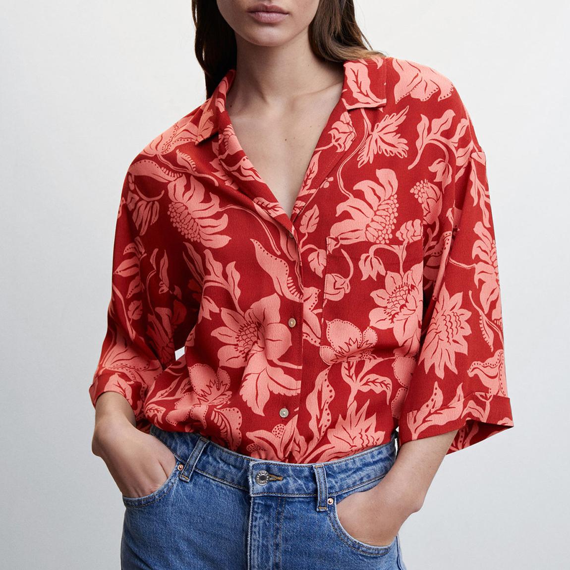 Red Floral Blouse main product photo