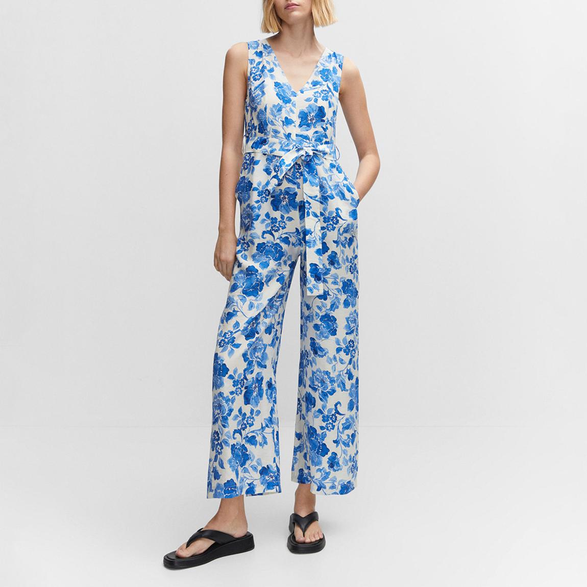 Blue Bow Long Jumpsuit main product photo