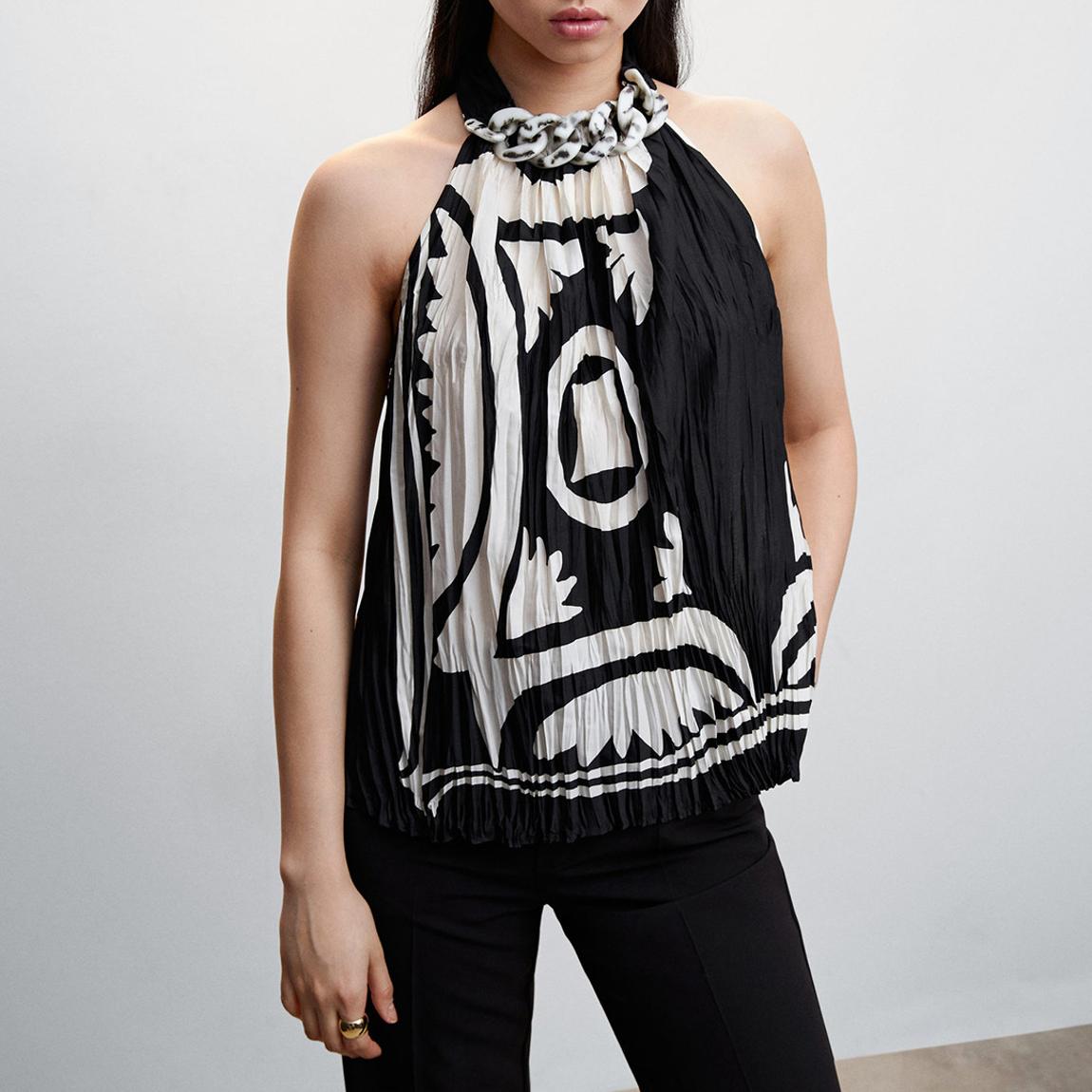 Black Pleated Blouse main product photo