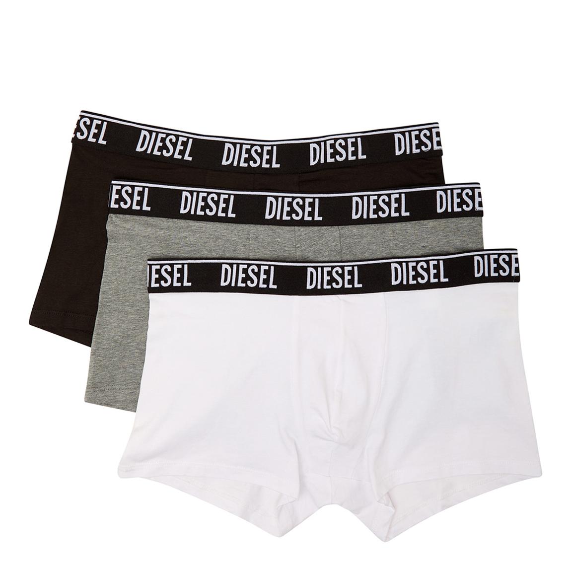 Diesel White Multi Cotton Blend Pack Boxers BrandAlley